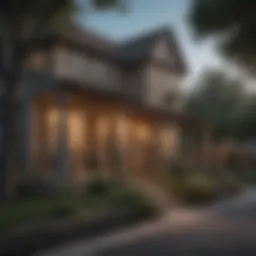 Charming street view of a North San Antonio neighborhood showcasing unique architecture