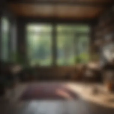 Functional Interior of a Backyard Studio Cozy and functional interior of a rental backyard studio with large windows