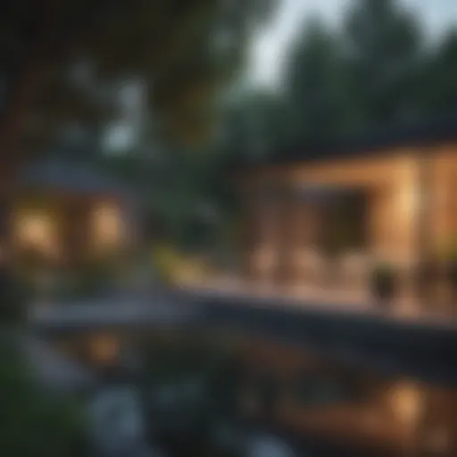 Modern backyard studio featuring sleek architecture and natural surroundings