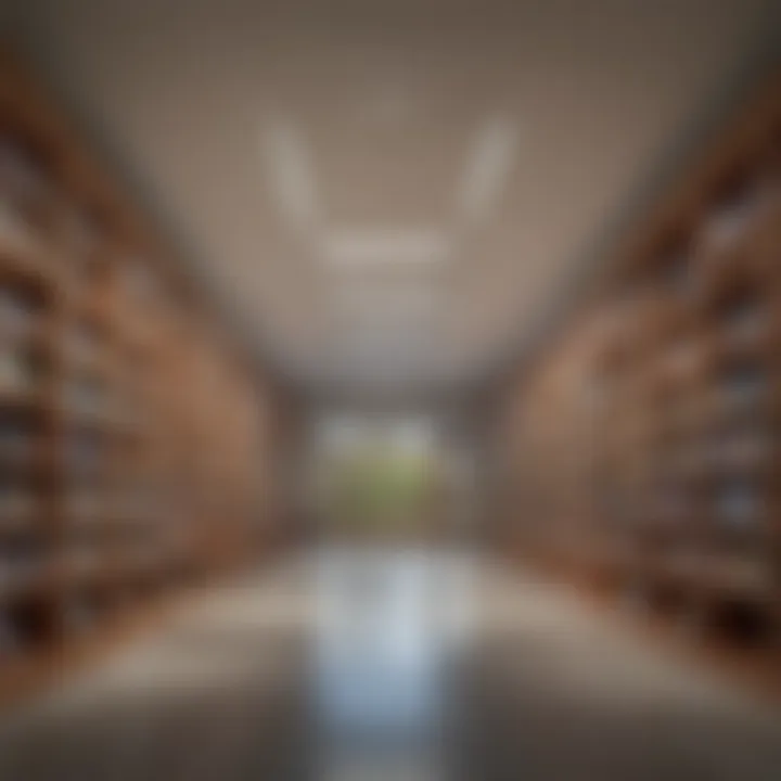 An inviting public library in a suburban area of Austin, symbolizing community and education