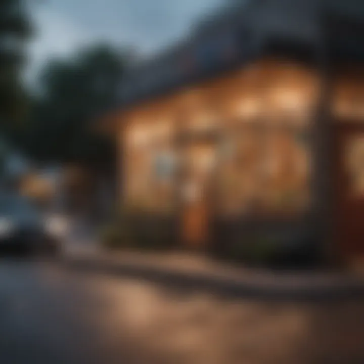 Street scene showcasing local businesses in Austin