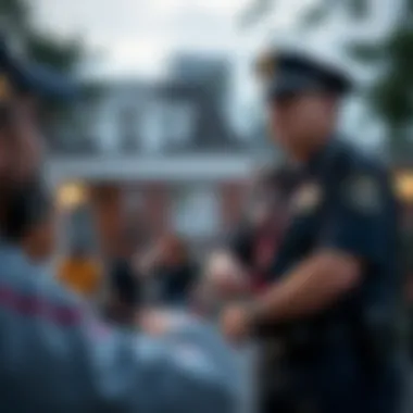 A police officer engaging positively with community members