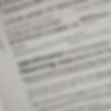 A close-up of a lease agreement with highlighted terms