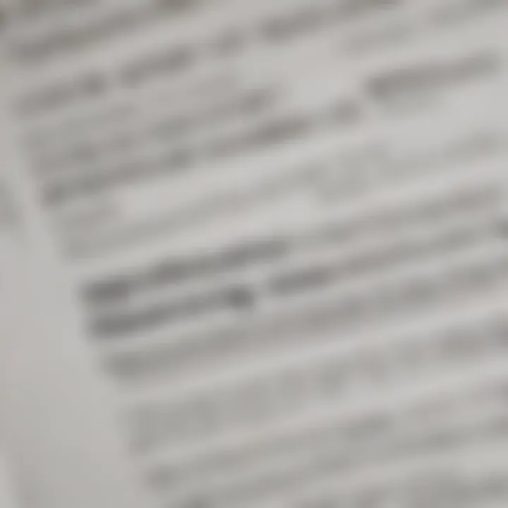 A close-up of a lease agreement with highlighted terms