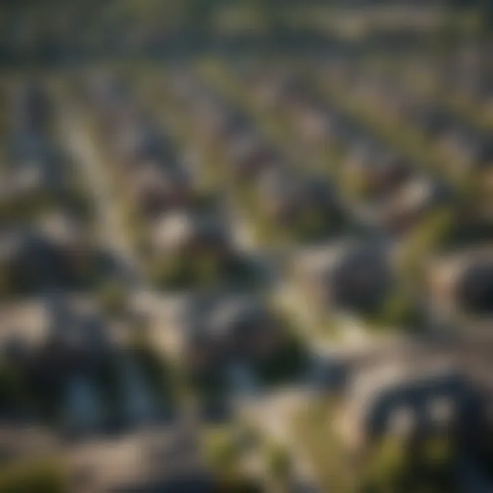 Aerial view of Colorado neighborhoods