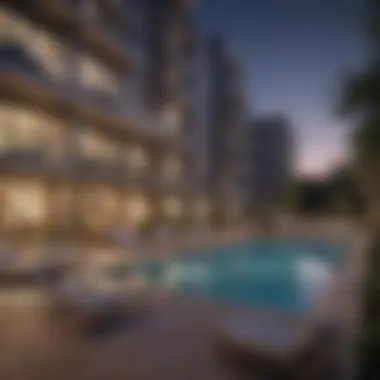 A modern apartment complex with amenities in Atlanta