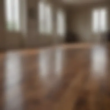 Before and after of cleaned hardwood floors