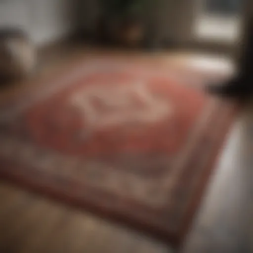 Different types of floor rugs displayed in a home setting