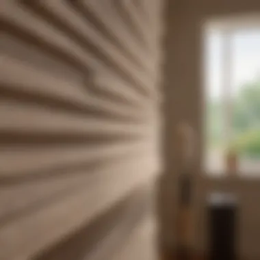 Person using a microfiber cloth on fabric blinds