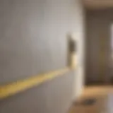 Measuring wall dimensions with a tape measure