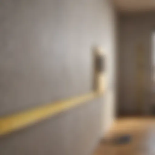 Measuring wall dimensions with a tape measure
