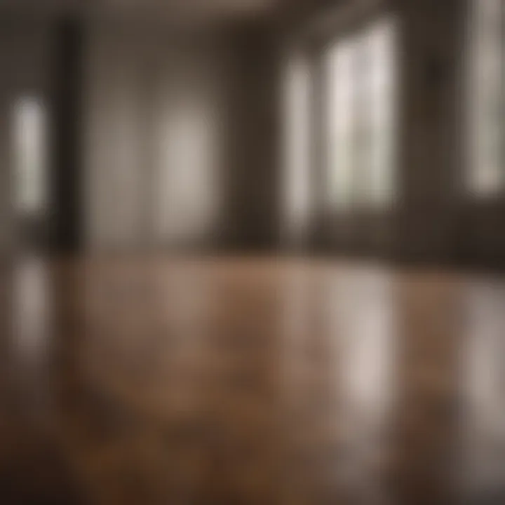 Before and after wood floor polishing comparison