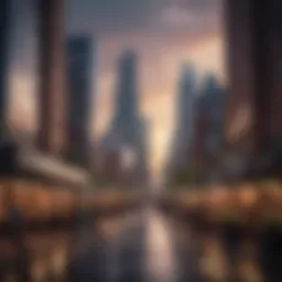 Stunning skyline of a thriving real estate market