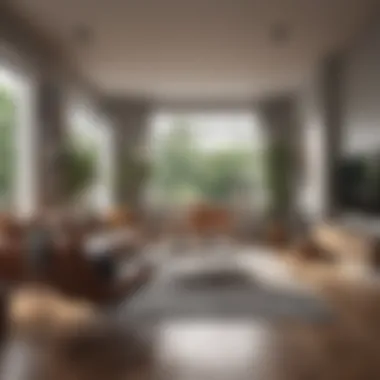 A modern living space with organized decluttering