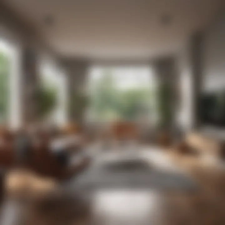 A modern living space with organized decluttering