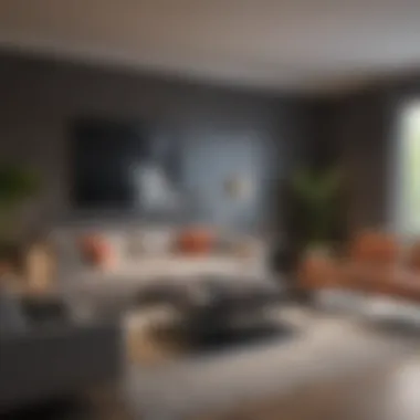 Chic Living Room Setup Stylish modern furniture arrangement in a cozy living room