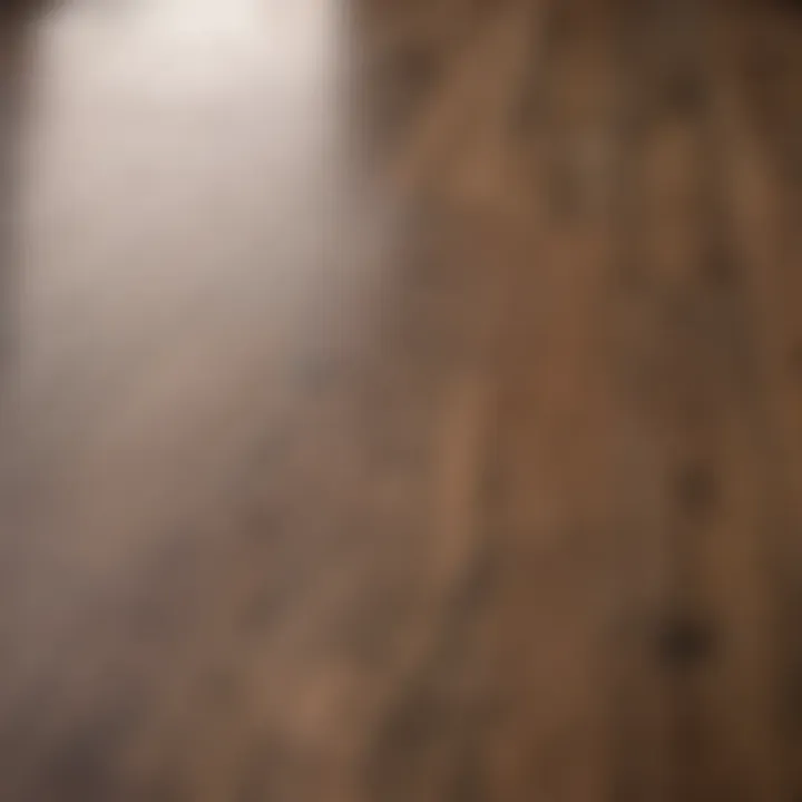 Close-up of laminate flooring showing its texture