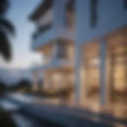 Architectural detail of Lands End Apartments showcasing modern design elements