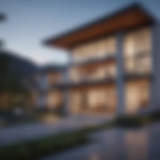 Elegant exterior view of Las Flores Apartment Homes showcasing modern architecture