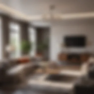 Contemporary Living Room at Las Flores Stylish living room interior of a Las Flores apartment with contemporary furnishings