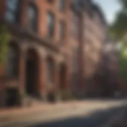 A historic Boston street lined with brick buildings