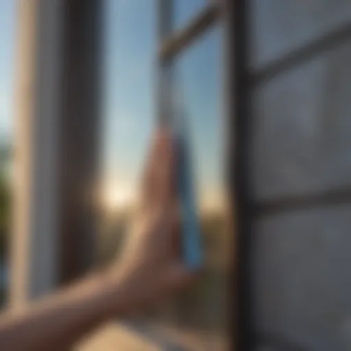 Spotless window cleaning with a squeegee
