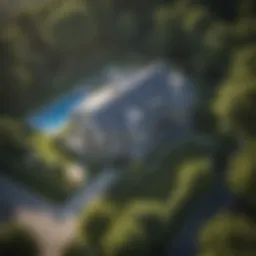 Aerial view of a beautiful property for sale