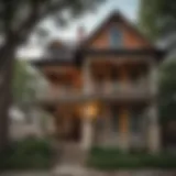 Colorful historic homes showcasing local architectural styles