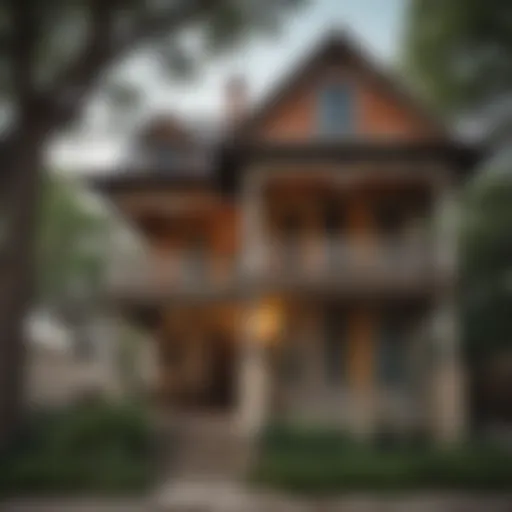 Colorful historic homes showcasing local architectural styles