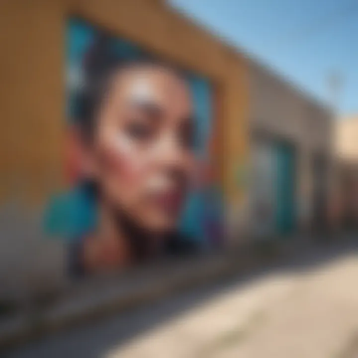 Vibrant street art reflecting the cultural influences
