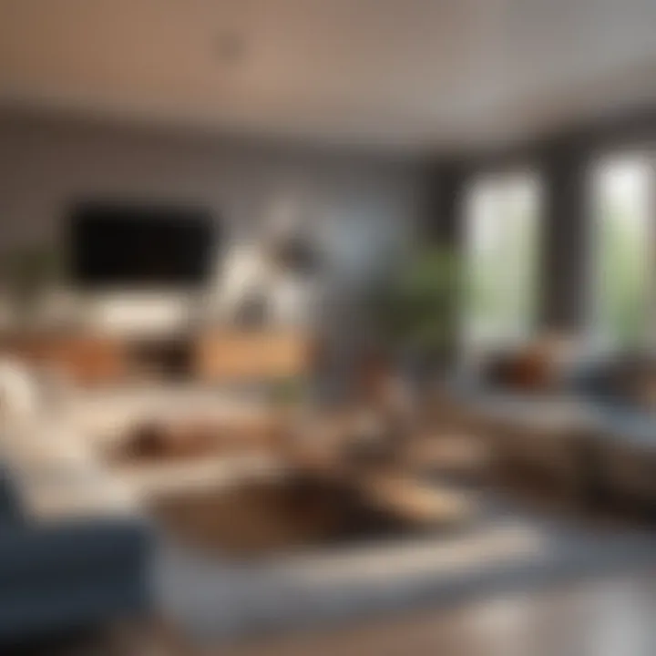 A newly furnished living room in an apartment