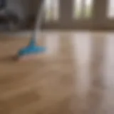 A collection of premium laminate floor cleaners lined up on a surface.