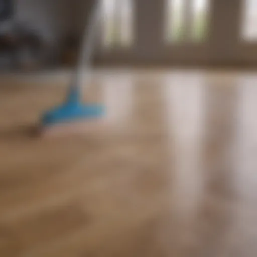 A collection of premium laminate floor cleaners lined up on a surface.