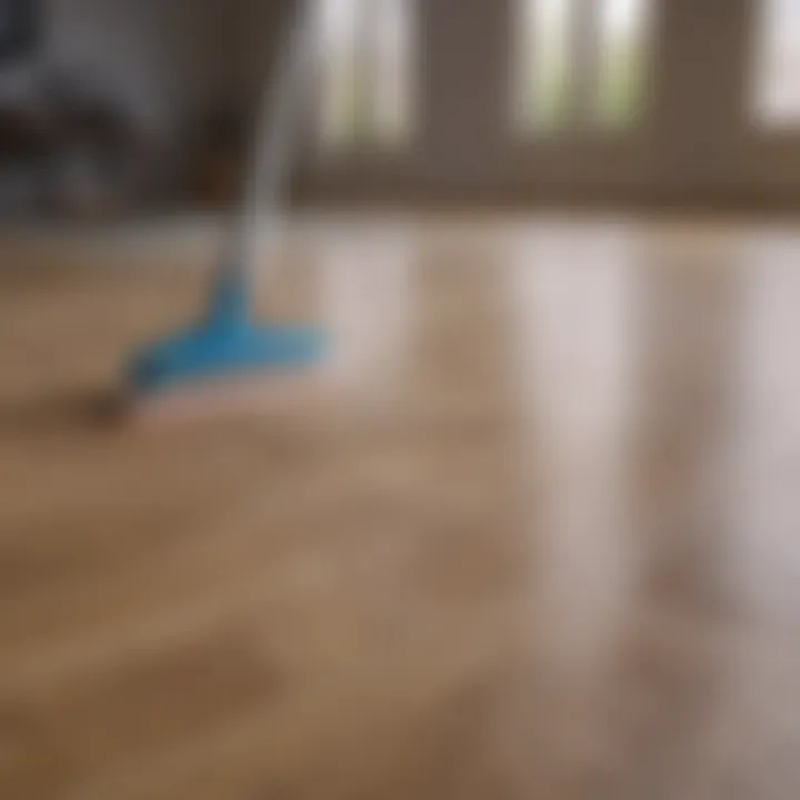 A collection of premium laminate floor cleaners lined up on a surface.