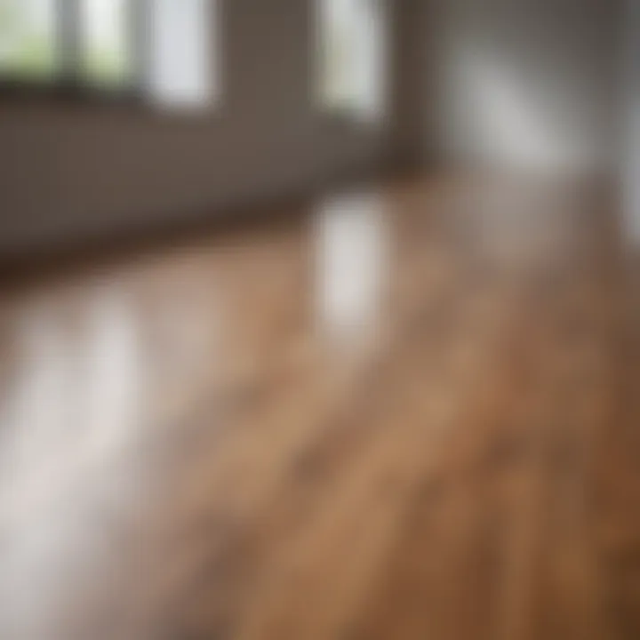 A spotless laminate floor reflecting light, showcasing its shine.
