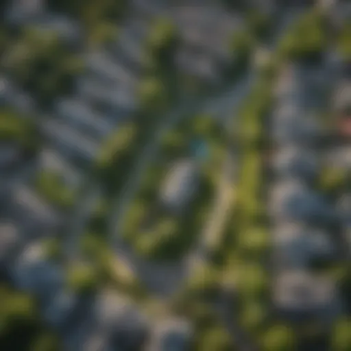 Aerial view of a vibrant Dallas neighborhood showcasing lush green parks and elegant homes