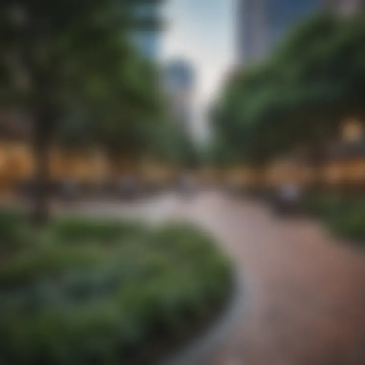 A bustling park in the heart of Boston filled with greenery and locals enjoying leisure activities