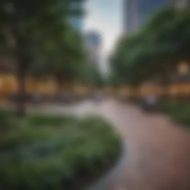 Bustling Park in Downtown Boston A bustling park in the heart of Boston filled with greenery and locals enjoying leisure activities