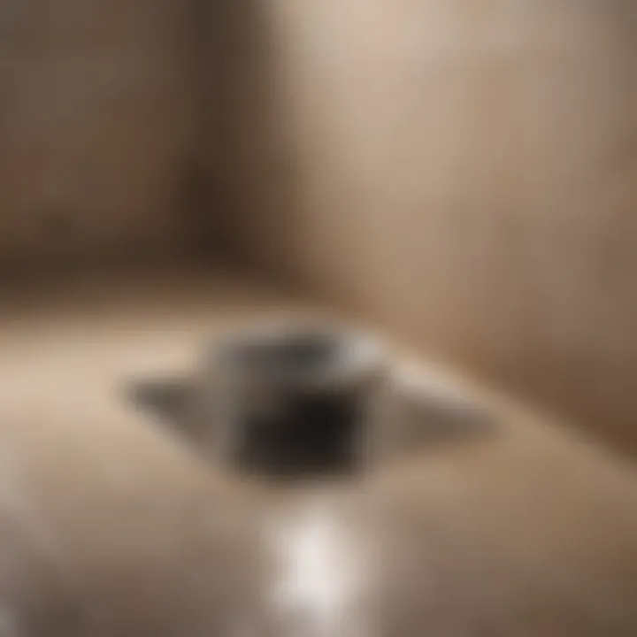 Visual comparison of clogged vs. unclogged shower drains