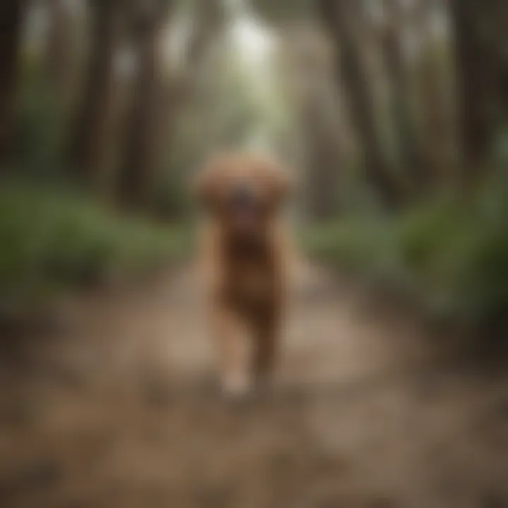 A happy dog exploring the natural trails of Pajaro Dunes