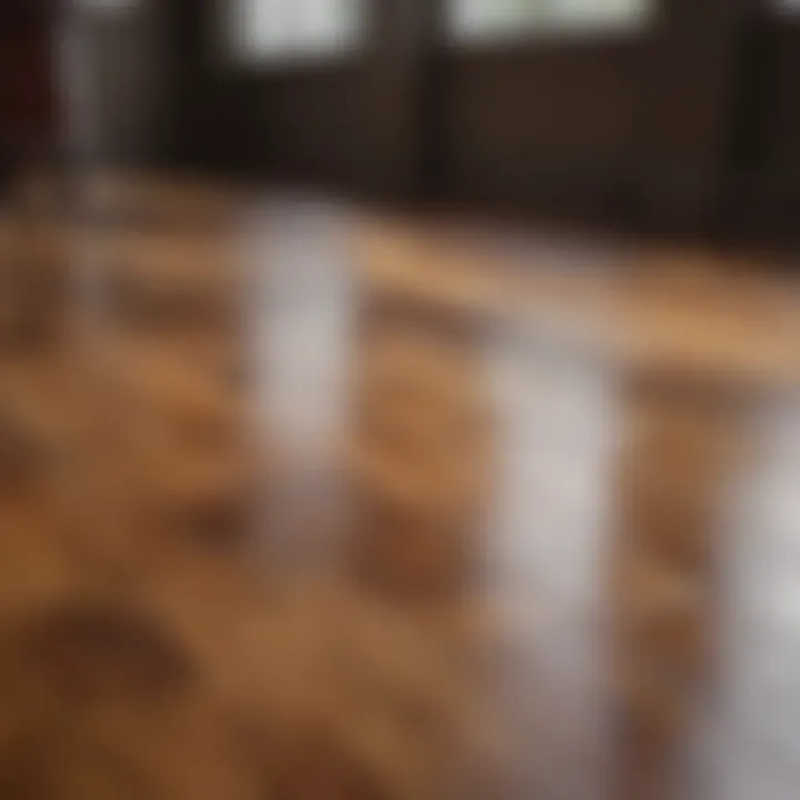 A clean and shiny hardwood floor