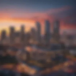 A vibrant San Diego skyline showcasing modern apartments.