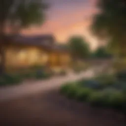 A serene park in a Phoenix neighborhood showcasing lush greenery and families enjoying the outdoors.