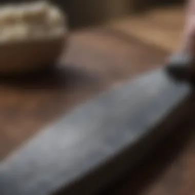 Results of Proper Knife Sharpening Techniques Before and after comparison of a sharpened knife