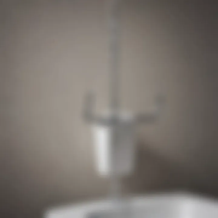 Using a coat hanger as an alternative tool to dislodge a toilet clog.