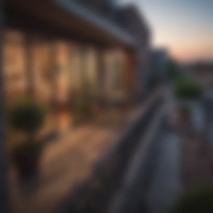 Urban view from a studio apartment balcony in NW OKC