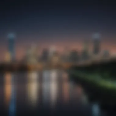 Modern skyline of Washington D.C. at night