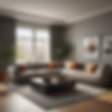 Modern Living Space in D.C. An urban apartment showcasing modern living space