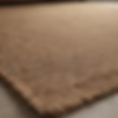 A neatly cleaned jute rug emphasizing its natural fibers