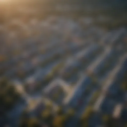 Aerial view of a vibrant Atlanta neighborhood